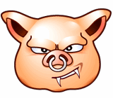 QQ表情图片-搞怪猪头
