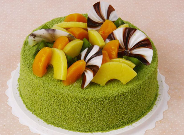 特别的绿色蛋糕