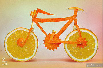 橙子做的自行车