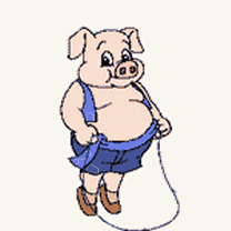 跳绳减肥的猪猪