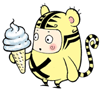 交叉虎搞笑表情之吃冰淇淋