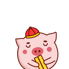 猪猪小邮日常表情图片